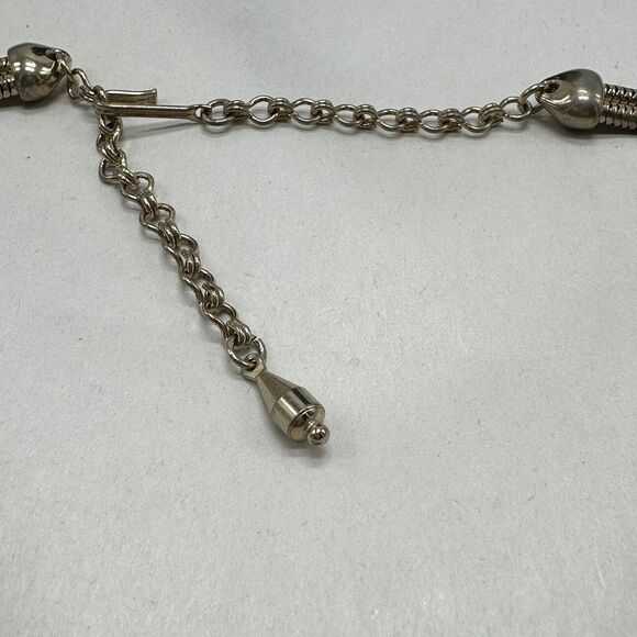 Vintage Boucher Choker Style Necklace Brutalist White Enamel Gold Tone FLAWED - Picture 11 of 16